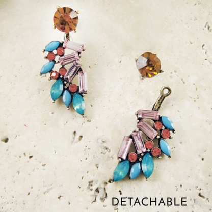 Multi-color Crystal Glass Earrings