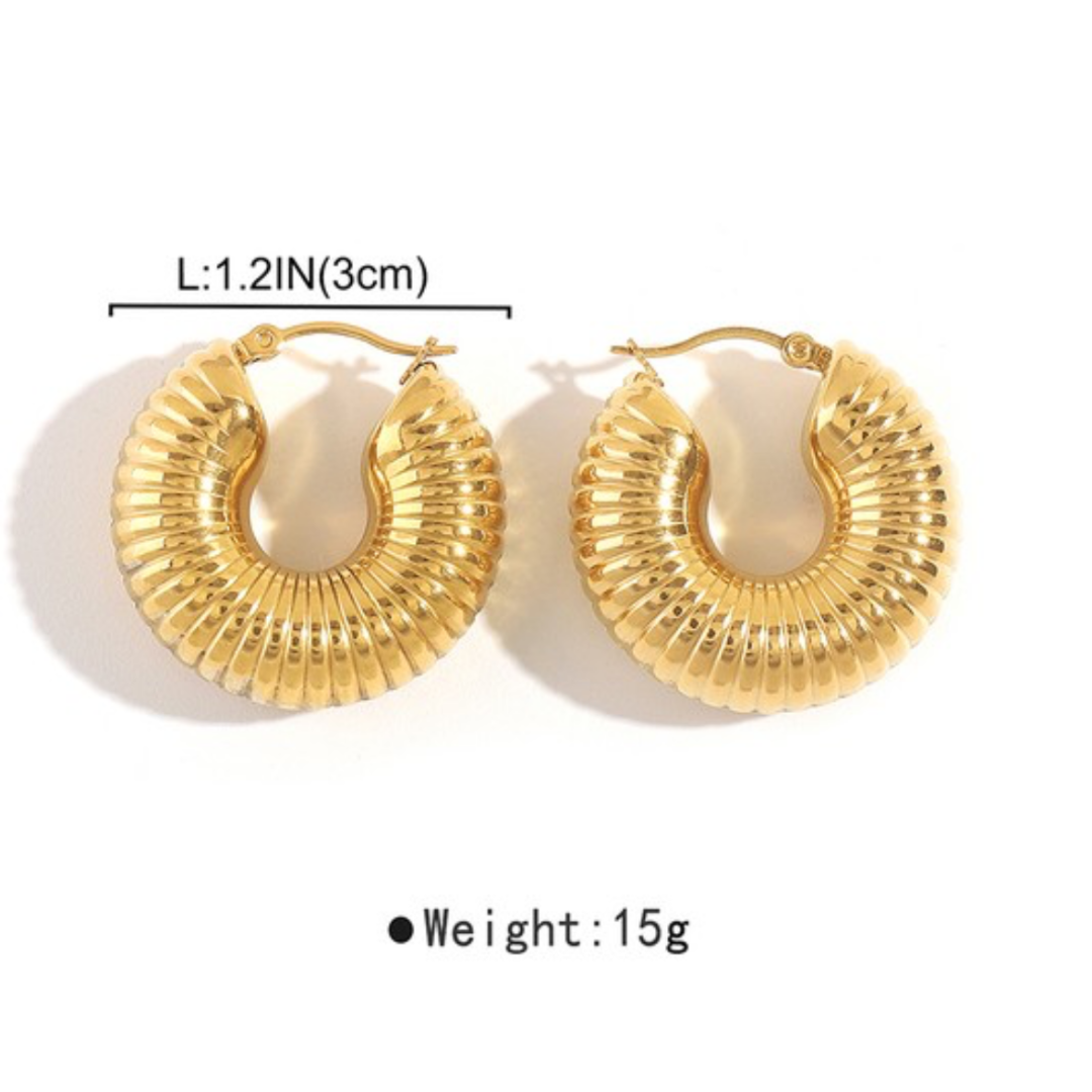 Gold Audrey Hoop Earrings