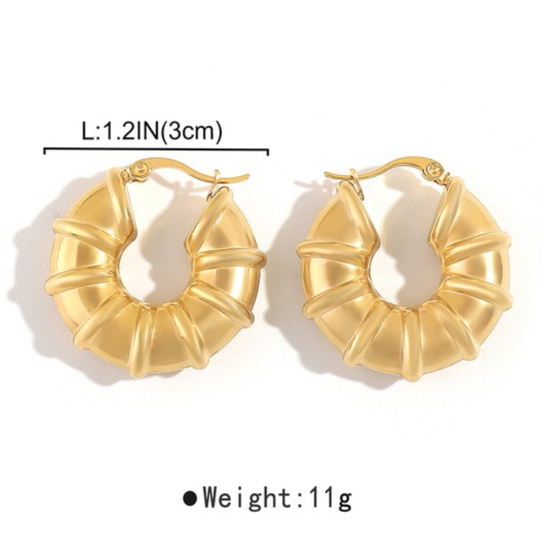 Gold Lexy Hoop Earrings