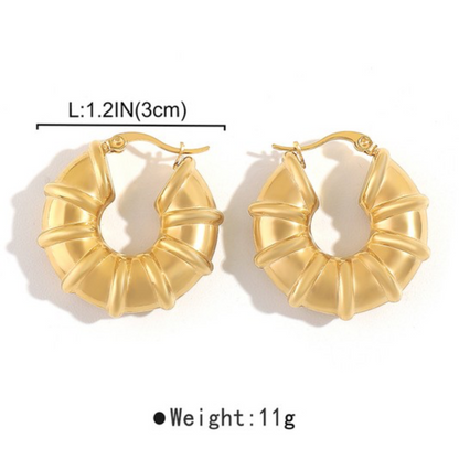 Gold Lexy Hoop Earrings