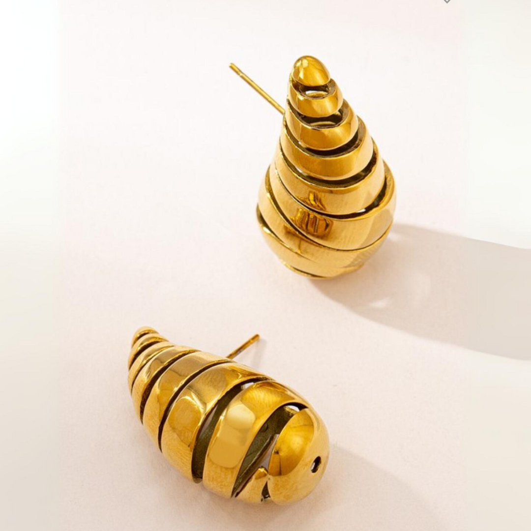 Celine Coil Teardrop Earring