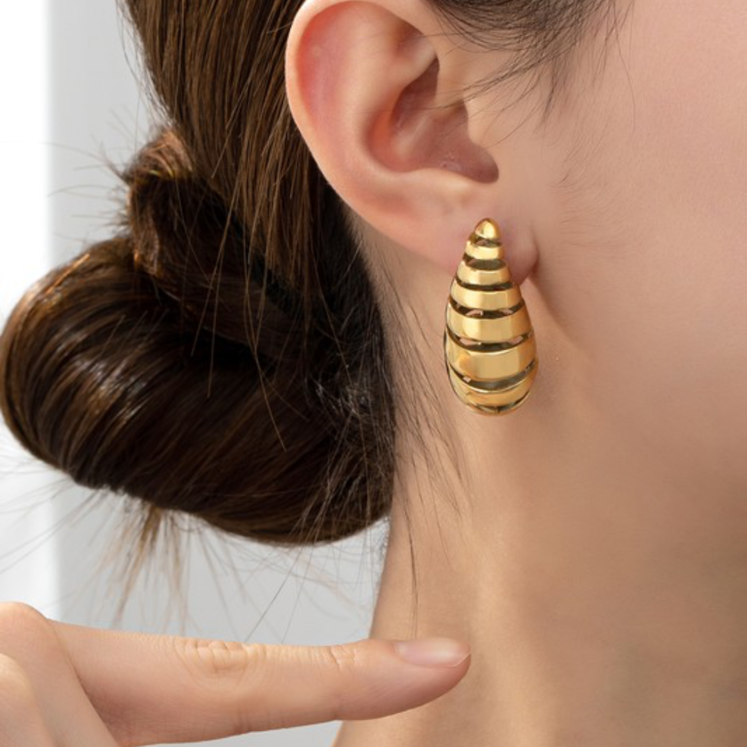 Celine Coil Teardrop Earring