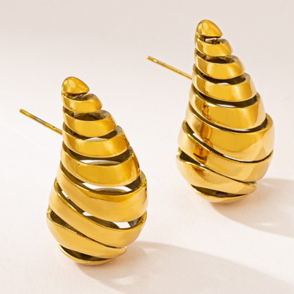 Celine Coil Teardrop Earring