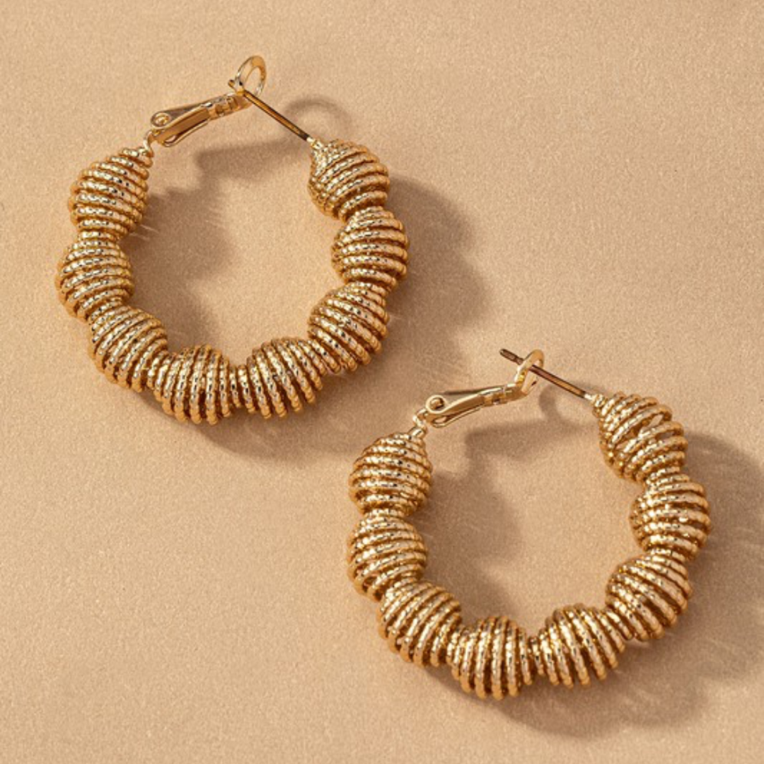 Wavy Coil Hoop Earrings