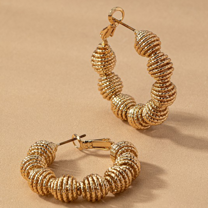 Wavy Coil Hoop Earrings