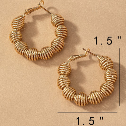 Wavy Coil Hoop Earrings